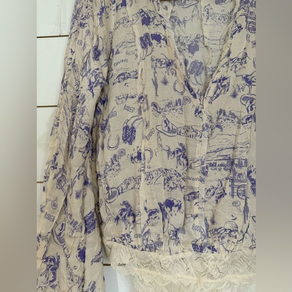 NWOT  FREE PEOPLE Everything's Rosy Bodysuit - Blue - Picture 2 of 10